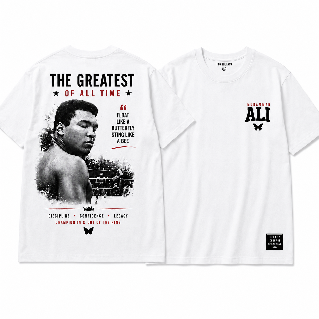 Muhammad Ali - Iconic White T-Shirt
