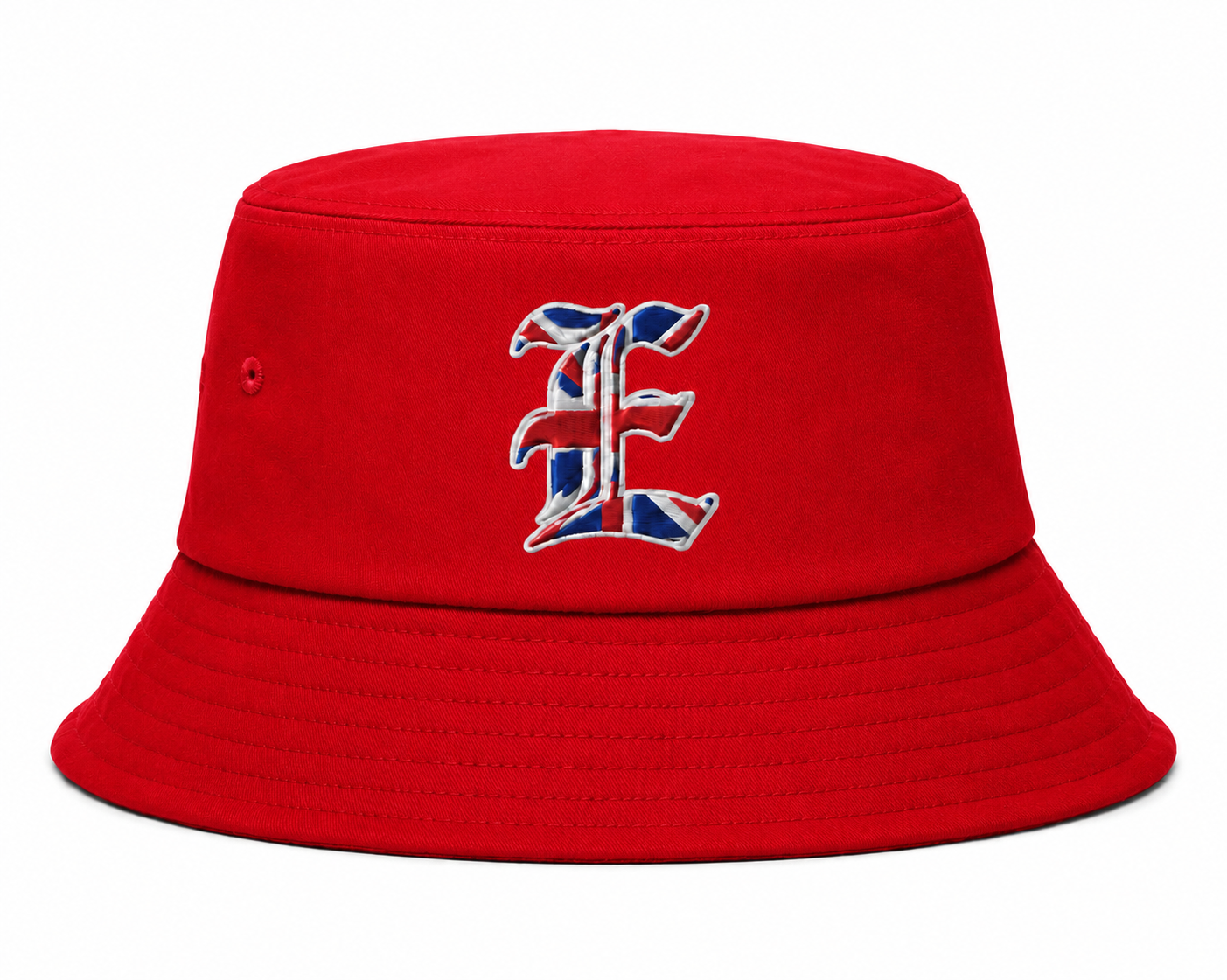 Old English E  “GB” Bucket Hat -Red Edition